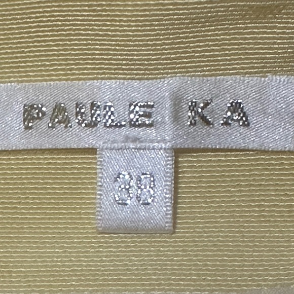 Paule Ka Square Nevkline Yellow Sleeveless Shift Dress US 6 FR38 - Picture 4 of 5